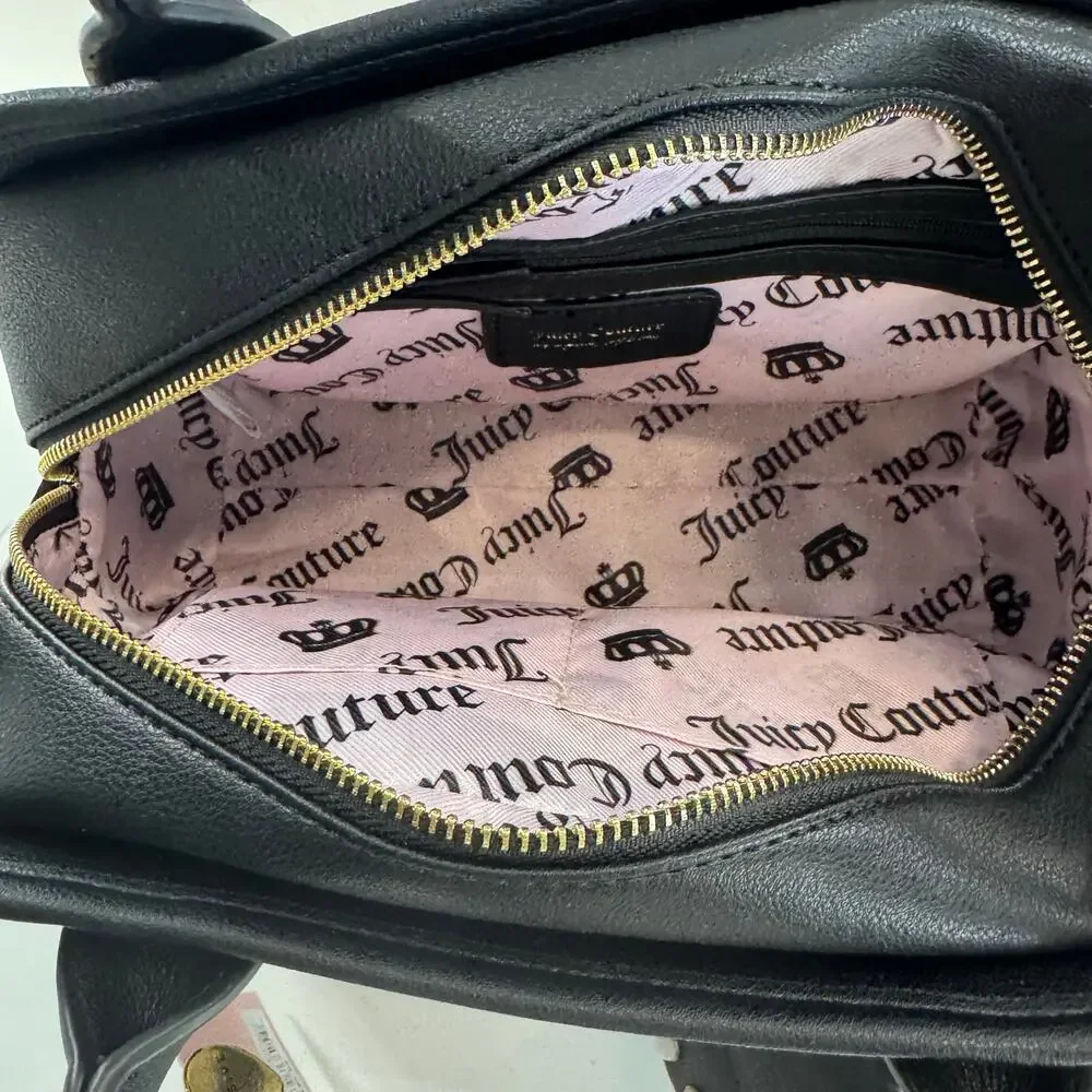 Juicy Couture - Soft Serve Purse Satchel W/Pink Coin Bag Natural/Liquorice
